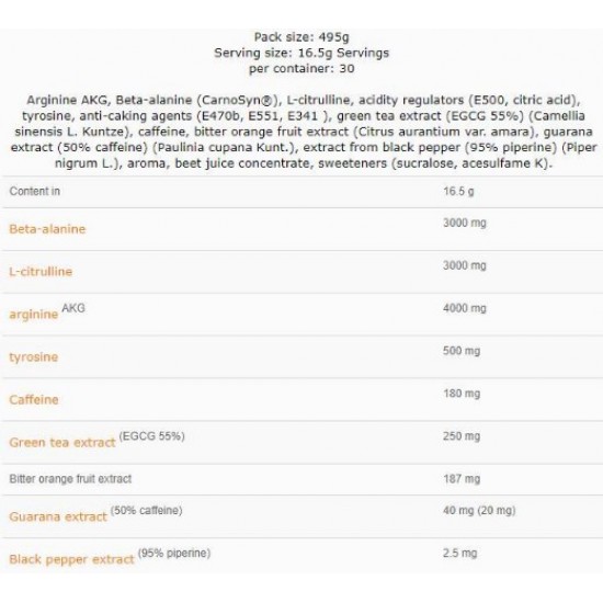 FA Nutrition Xtreme Thermo Pump - 495 gr